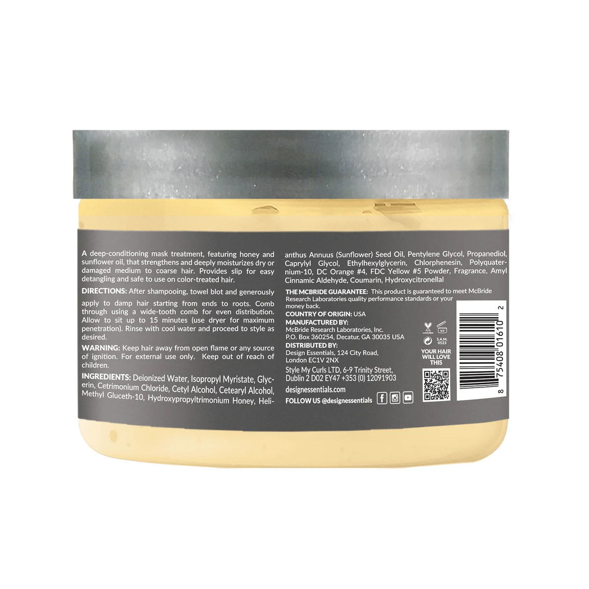 Design Essentials - Honey Crème Moisture Retention Masque