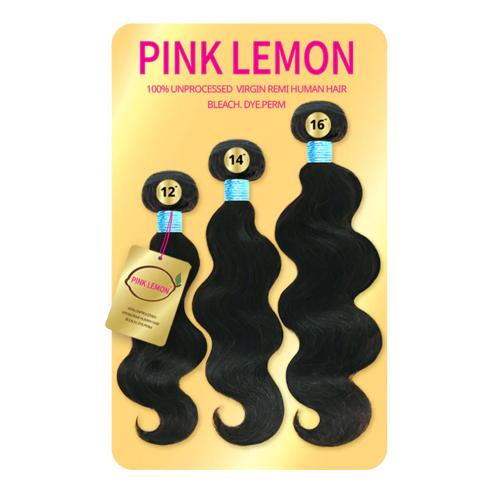 Pink Lemon - 100% Unprocessed Virgin Remi Human Hair 3 Bundles (Body Wave)
