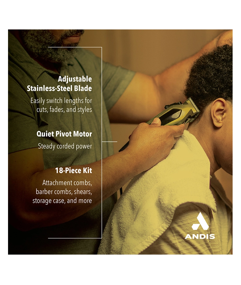 Andis - Ultra Clip 18-Piece Precision Clipper Kit
