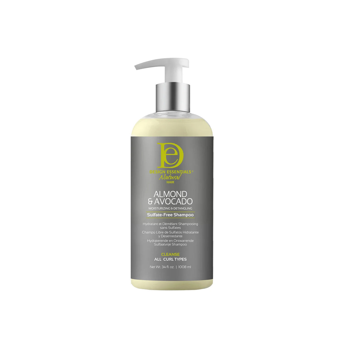 Design Essentials - Almond & Avocado Moisturizing & Detangling Sulfate-Free Shampoo