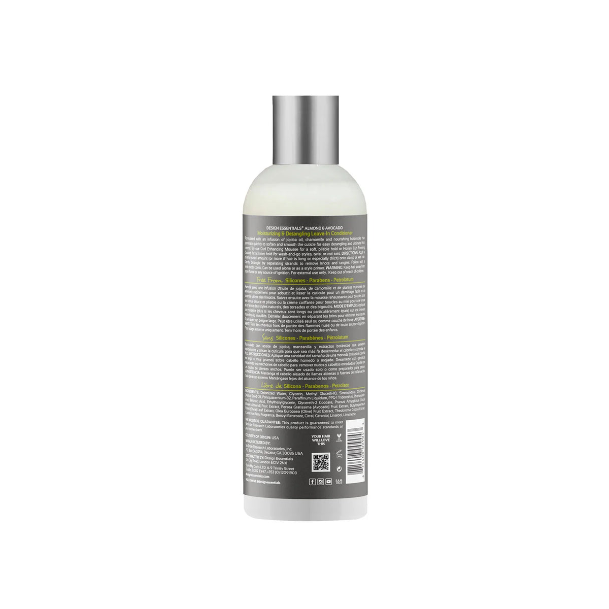 Design Essentials - Almond & Avocado Moisturizing & Detangling Leave-In Conditioner