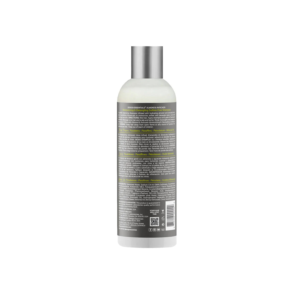 Design Essentials - Almond & Avocado Moisturizing & Detangling Sulfate-Free Shampoo