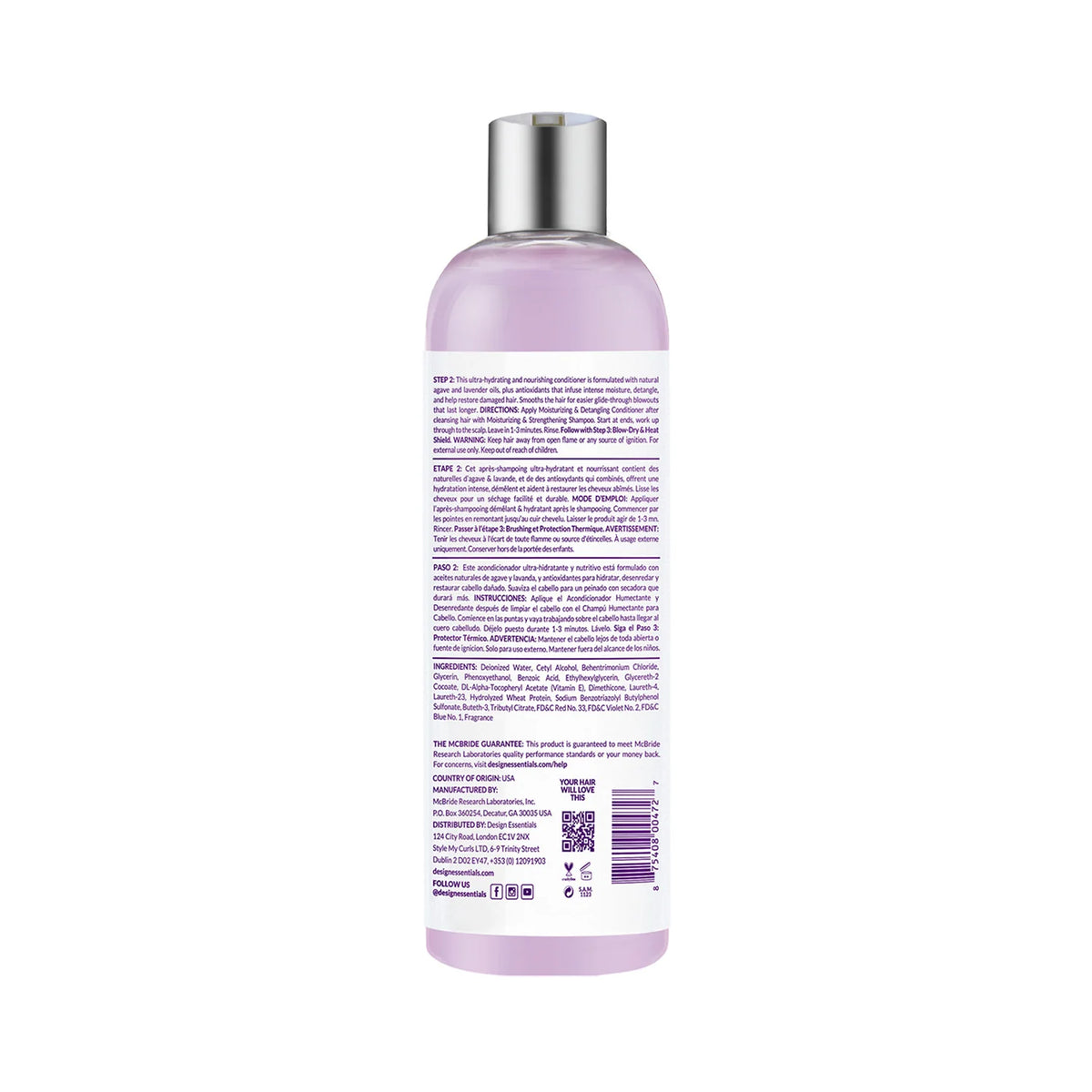 Design Essentials - Agave & Lavender Moisturizing & Detangling Conditioner