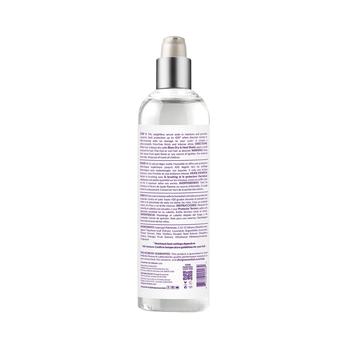Design Essentials - Agave & Lavender Weightless Thermal Protectant Serum