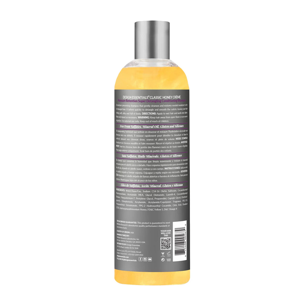 Design Essentials - Honey Crème Moisture Retention Super Detangling Conditioning Shampoo