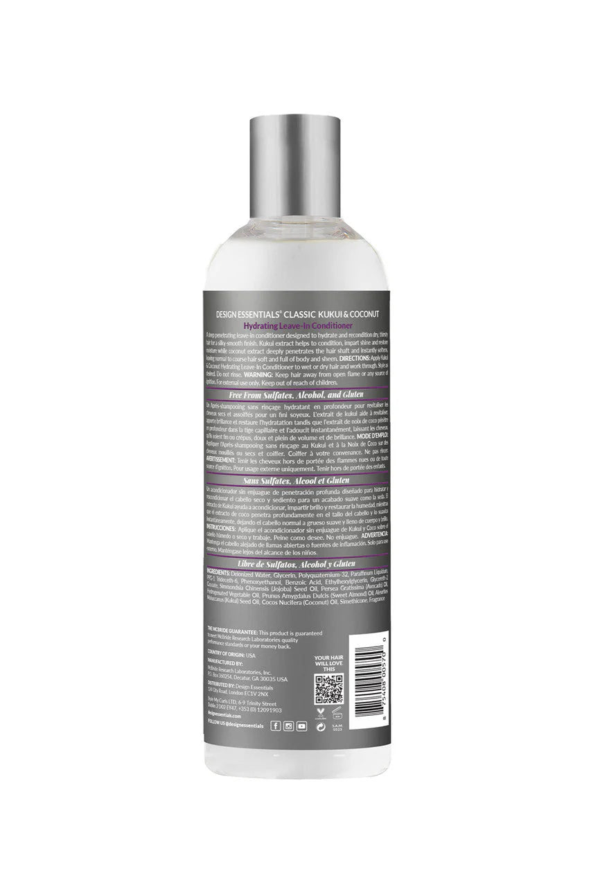 Design Essentials - Kukui & Coconut Hydrating Leave-In Conditioner
