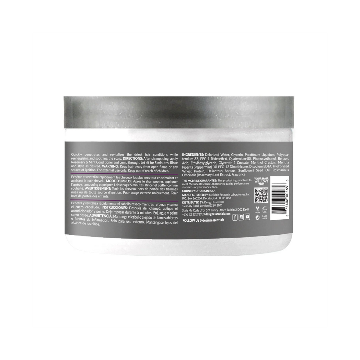 Design Essentials - Rosemary & Mint Stimulating Super Moisturizing Conditioner