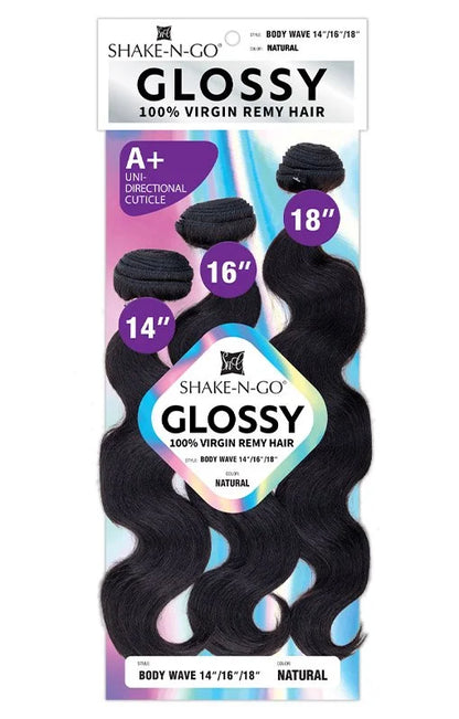 Shake-N-Go - Glossy 100% Virgin Remy Hair 3 Bundles (Body Wave)