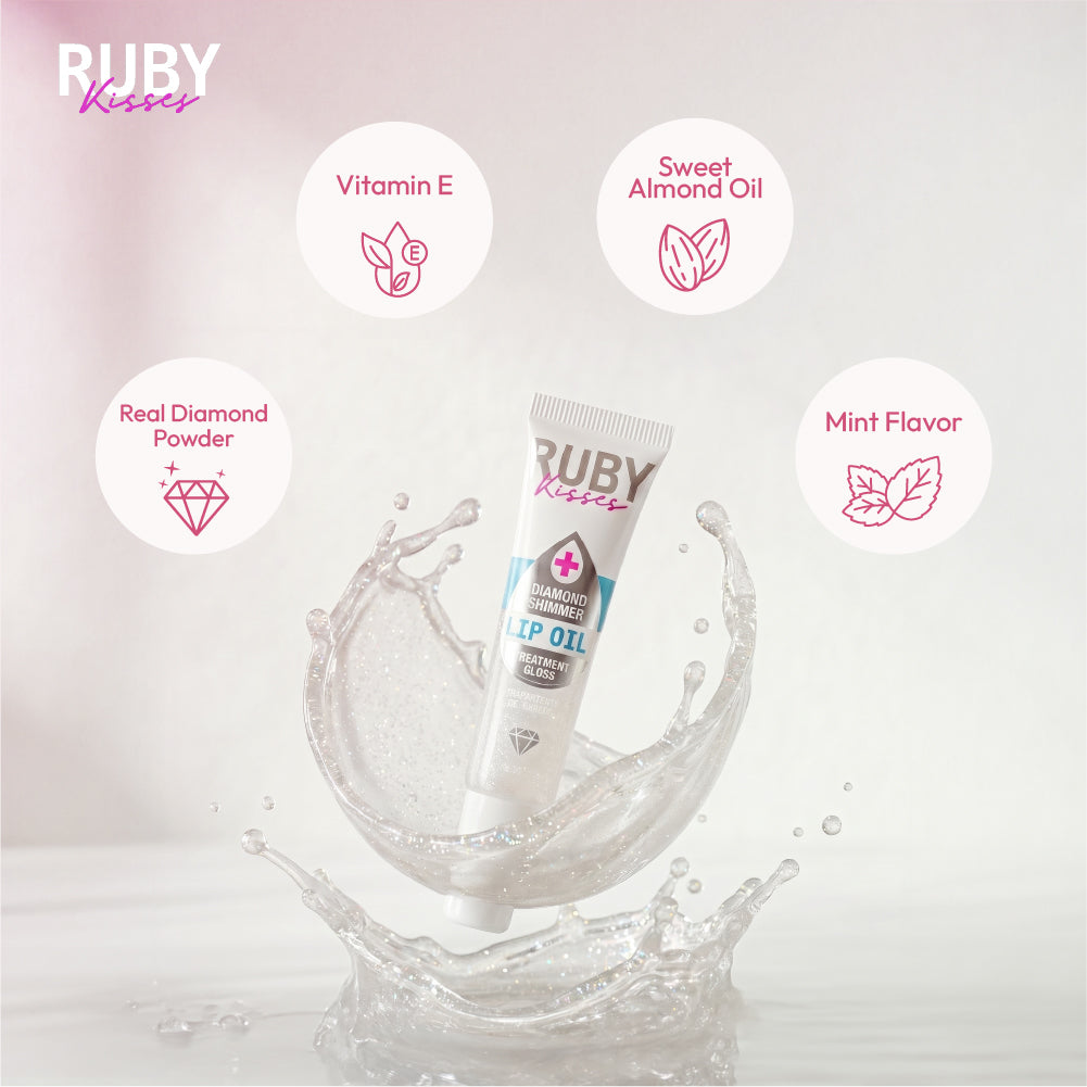 Ruby Kisses - Diamond Shimmer Lip Oil Treatment Gloss