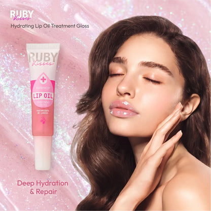 Ruby Kisses - Tinted Iridescent Rosehip Lip Oil Treatment Gloss